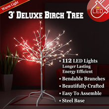 Load image into Gallery viewer, 3FT Birch Light Tree 112 LED Lighted Warm White Decoration Christmas tree
