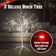 Load image into Gallery viewer, 3FT Birch Light Tree 112 LED Lighted Warm White Decoration Christmas tree