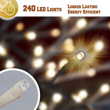 Load image into Gallery viewer, 6FT 240LED Light Birch Twig Flexible DIY Christmas Tree w/ Base Warm Light Decor