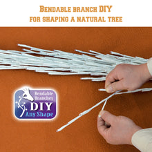 Load image into Gallery viewer, 6FT 240LED Light Birch Twig Flexible DIY Christmas Tree w/ Base Warm Light Decor