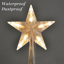 Load image into Gallery viewer, 8.5" LED Tree Topper Star Christmas Top Xmas Star Light Up Glitter Gift Decor