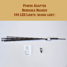 Load image into Gallery viewer, 50-inch Corded Bendable Willow Branch w 96/ 144 LED t Lights Wine Wall Decor