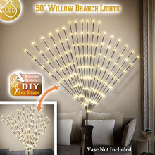 Load image into Gallery viewer, 50-inch Corded Bendable Willow Branch w 96/ 144 LED t Lights Wine Wall Decor