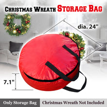 Load image into Gallery viewer, Heavy Duty Christmas Wreath Storage Bag with Handles for 24''/30'' Wreath