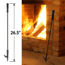 Load image into Gallery viewer, Campfire Fireplace Fire Poker Tool Extra Long 27", Black