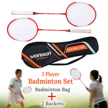 Load image into Gallery viewer, 2 Pack Badminton Racquet Lightweight Badminton Set with Bag