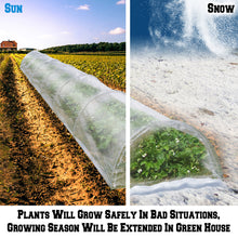 Load image into Gallery viewer, 16.5X2X1.3'H Mini Long Tunnel Plant Gardening Hoops Flower Greenhouse