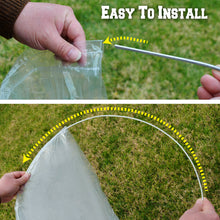 Load image into Gallery viewer, 16.5X2X1.3'H Mini Long Tunnel Plant Gardening Hoops Flower Greenhouse