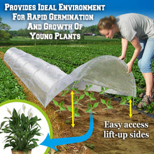 Load image into Gallery viewer, 16.5X2X1.3'H Mini Long Tunnel Plant Gardening Hoops Flower Greenhouse