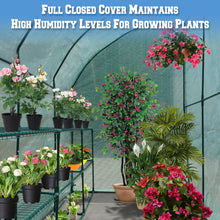 Load image into Gallery viewer, 10x5x7'H w 3 Tiers/6 Shelves Gardening Large Walk-in Wall Greenhouse (Green)