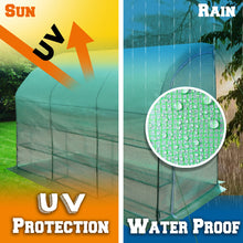 Load image into Gallery viewer, 10x5x7'H w 3 Tiers/6 Shelves Gardening Large Walk-in Wall Greenhouse (Green)