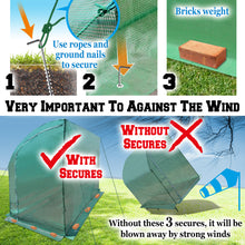 Load image into Gallery viewer, 10x5x7'H w 3 Tiers/6 Shelves Gardening Large Walk-in Wall Greenhouse (Green)