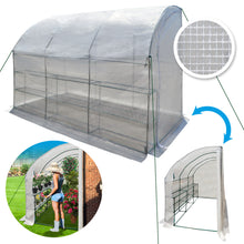 Load image into Gallery viewer, 10x5x7'H w 3 Tiers/6 Shelves Gardening Large Walk-in Wall Greenhouse  (White )
