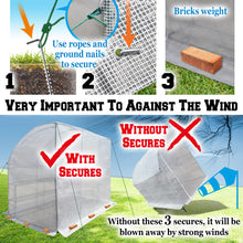 Load image into Gallery viewer, 10x5x7'H w 3 Tiers/6 Shelves Gardening Large Walk-in Wall Greenhouse  (White )