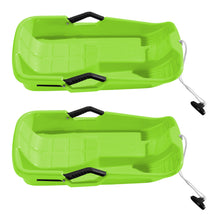 Load image into Gallery viewer, 2-Pack Snow Sleds Toboggans Plastic Snow Sleds for Kids