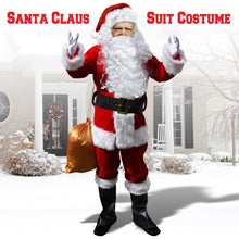 Load image into Gallery viewer, Complete Christmas Santa Claus Suit Plush Men Adult Costume Fancy Dress