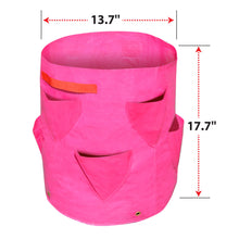 Load image into Gallery viewer, 4Pack Strawberry Grow Pots Plant Planter Bags Root Garden Container with Drainage