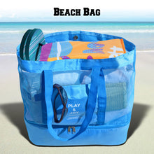 Load image into Gallery viewer, Mesh Beach Outdoor Sport Tote Bag with Heat Insulated Picnic Cooler