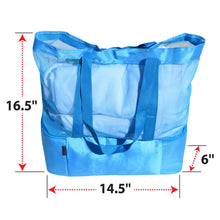 Load image into Gallery viewer, Mesh Beach Outdoor Sport Tote Bag with Heat Insulated Picnic Cooler