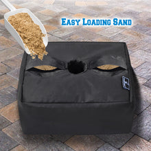 Load image into Gallery viewer, 14.6" Square Umbrella Sandbag Base Weight Bag Parasol Flag Pole Stand