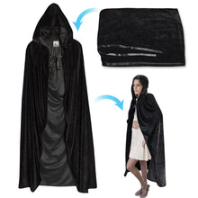 Load image into Gallery viewer, S-XL Halloween Witch Hooded Cloak Robe Costume Party Cosplay