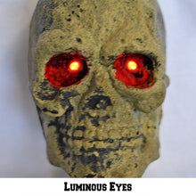 Load image into Gallery viewer, Hanging Acoustic Skeleton Ghost Glowing Eyes Scary Sound Halloween Prop Decorate