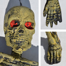 Load image into Gallery viewer, Hanging Acoustic Skeleton Ghost Glowing Eyes Scary Sound Halloween Prop Decorate