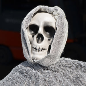 3.1' Hanging Reaper Skull Head Prop Ghost Haunted House Halloween Decoration