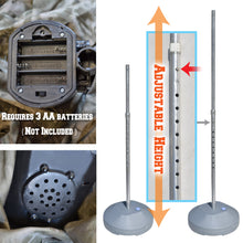 Load image into Gallery viewer, 4ft Halloween Shaking Prop Lighted Eyes Scary Sound Sensor Ghost with Standing Base