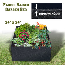Load image into Gallery viewer, 3 size Fabric Square Plants Raised Planter for Garden Yard