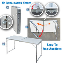 Load image into Gallery viewer, Portable Folding Family Picnic Camping Table with 4 Chairs Outdoor