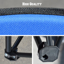 Load image into Gallery viewer, 27.5" Round Foldable Camping Picnic Portable Table with Shelf 4 Cup Holders