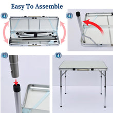 Load image into Gallery viewer, Outdoor Portable Camping Kitchen Folding Alu. Table BBQ Grill Stand w Stoarage