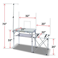 Load image into Gallery viewer, Outdoor Portable Camping Kitchen Folding Alu. Table BBQ Grill Stand w Stoarage