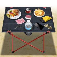 Load image into Gallery viewer, 22x16.5" Portable Folding Picnic Camping Table w 2 Cup Holders& Carry Bag Light
