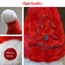 Load image into Gallery viewer, 7.8" Plush Santa Singing Dancing Moving Santa Cap Deer Antlers Party Hat