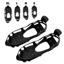 Load image into Gallery viewer, S-XL Ice Snow Cleats Traction Grippers Shoes Boots Rubber Spikes 24 Steel Studs