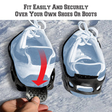 Load image into Gallery viewer, S-XL Ice Snow Cleats Traction Grippers Shoes Boots Rubber Spikes 24 Steel Studs