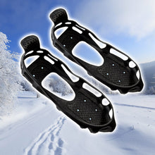 Load image into Gallery viewer, S-XL Ice Snow Cleats Traction Grippers Shoes Boots Rubber Spikes 24 Steel Studs
