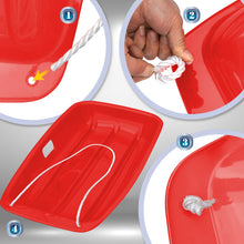 Load image into Gallery viewer, Downhill Sprinter Winter Toboggan Snow Sled - 2 PACK