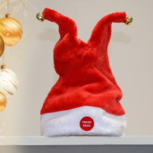 Load image into Gallery viewer, 15x7.8" Plush Christmas Singing Dancing Moving Cap Antlers Ears Party Hat