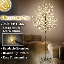 Load image into Gallery viewer, 6ft Star Light Tree Tall 240LED Warm Light Party Holiday Home Yard Wedding Birch