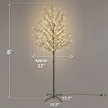Load image into Gallery viewer, 6ft Star Light Tree Tall 240LED Warm Light Party Holiday Home Yard Wedding Birch