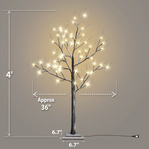 Snow LED Lighted Tree Flake Decoration Indoor& Outdoor Bendable