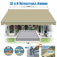Load image into Gallery viewer, Sunshade Manual Yard Retractable Patio Awning Cover Canopy Outdoor