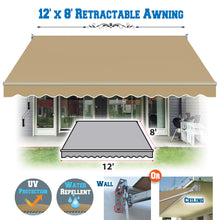 Load image into Gallery viewer, Sunshade Manual Yard Retractable Patio Awning Cover Canopy Outdoor