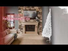 Load and play video in Gallery viewer, 5/6&#39; Artificial Wall Space Saving Half Corner Christmas Tree with Steel Base
