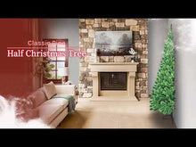 Load and play video in Gallery viewer, 5/6' Artificial Wall Space Saving Half Corner Christmas Tree with Steel Base