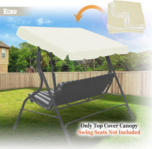 Load image into Gallery viewer, 65"x45" Patio Swing Canopy Replacement Top Outdoor Seater Porch Swing Canopy Cover, Cover ONLY
