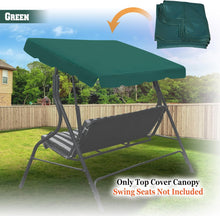 Load image into Gallery viewer, 65"x45" Patio Swing Canopy Replacement Top Outdoor Seater Porch Swing Canopy Cover, Cover ONLY
